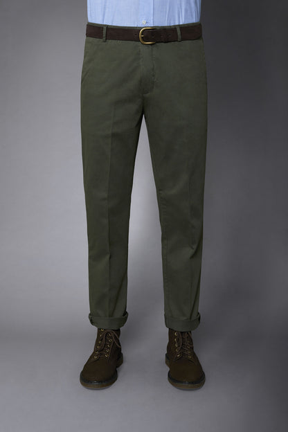 Men's classic chino pants regular fit twill construction