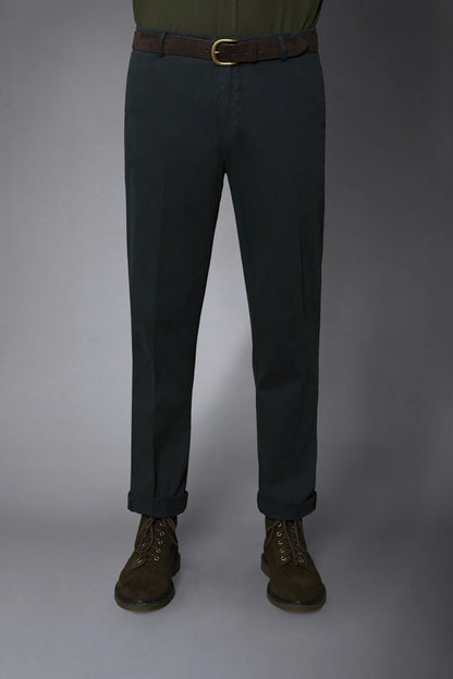 Men's classic chino pants regular fit twill construction