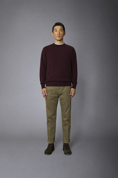 Men's 5-pocket pants washed twill fabric regular fit
