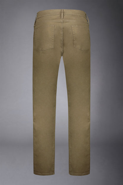 Men's 5-pocket pants washed twill fabric regular fit