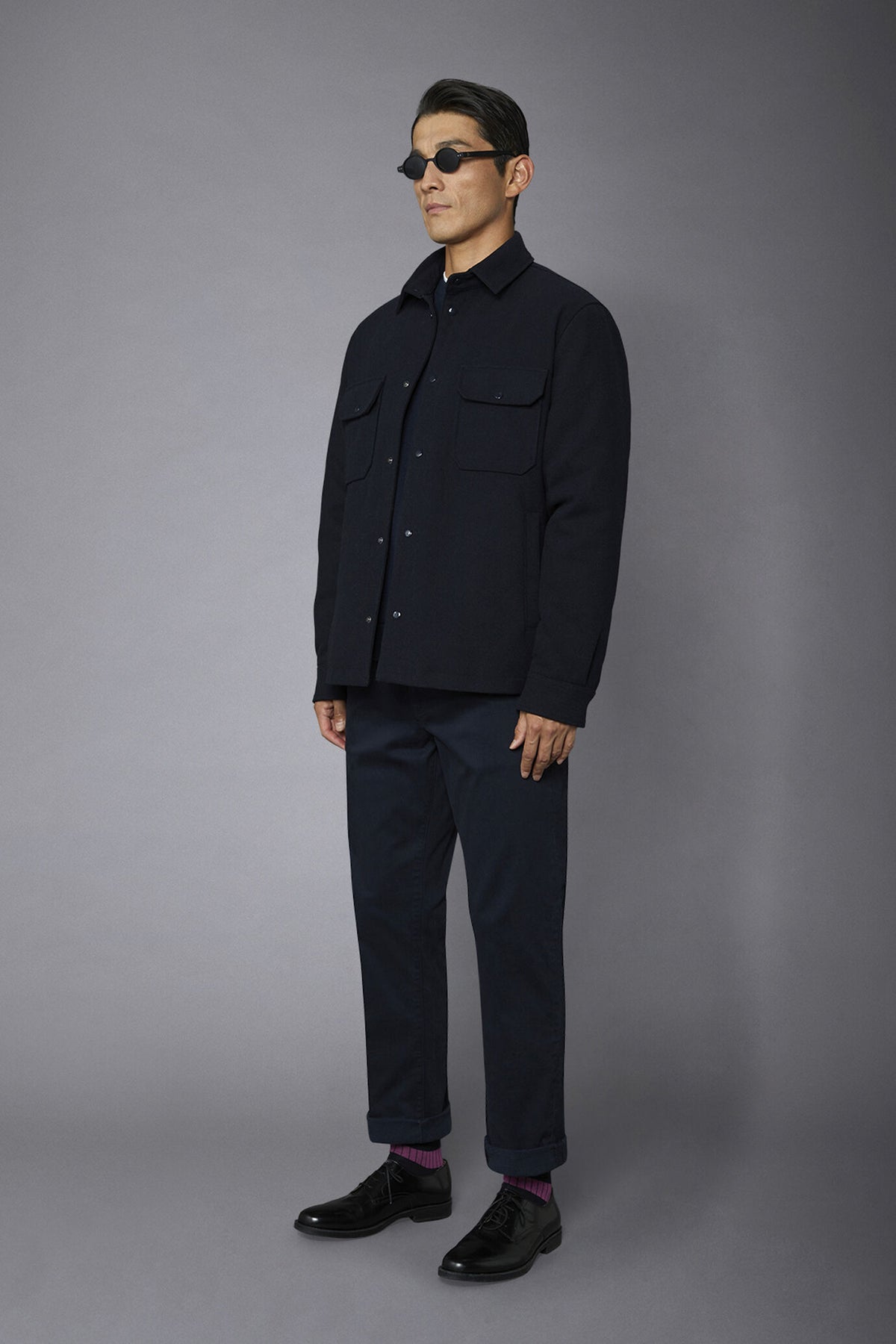 Men's 5-pocket pants washed twill fabric regular fit