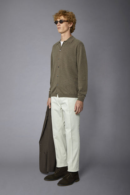 Men's 5-pocket pants washed twill fabric regular fit