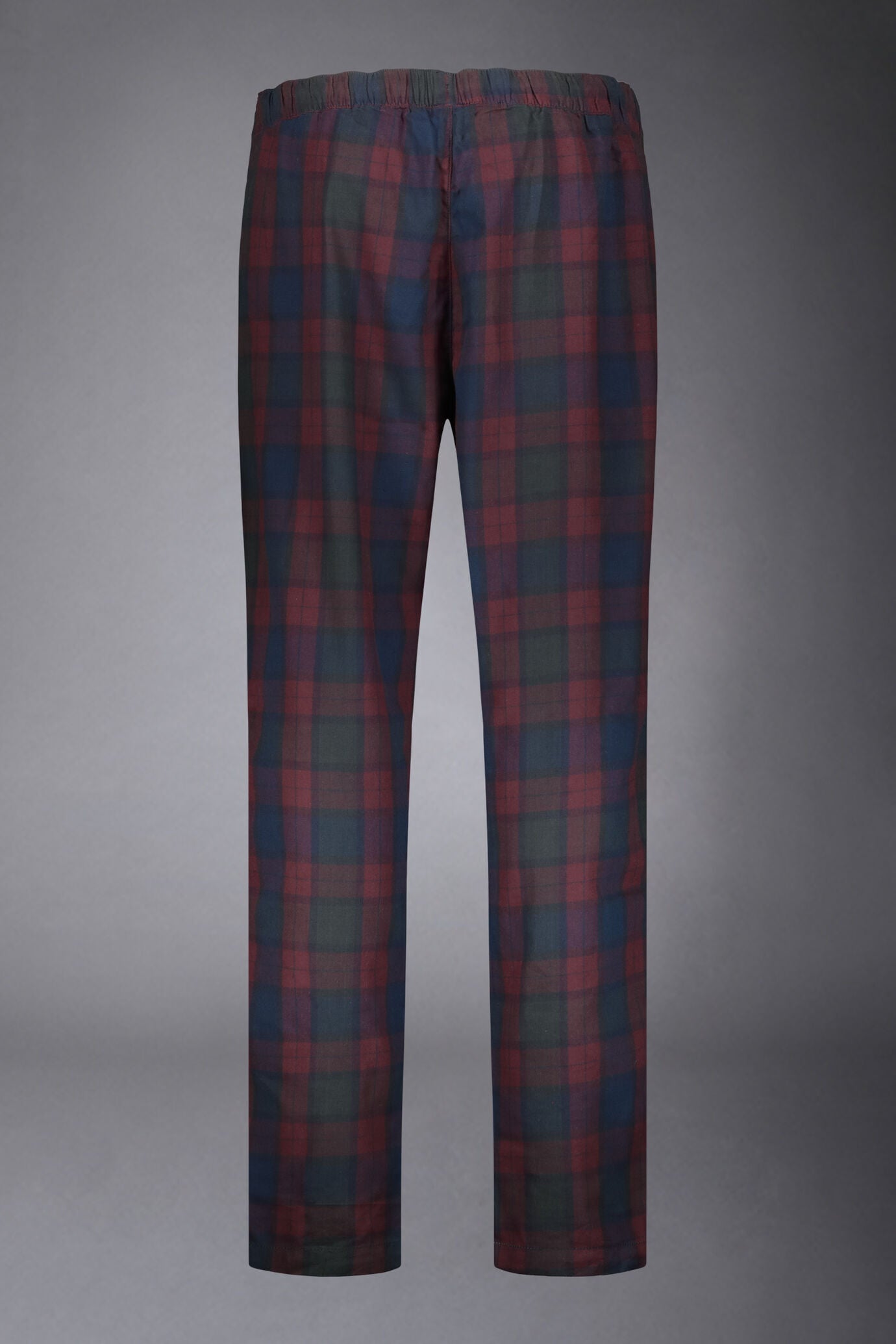 Men's tartan patterned pajamas in pure cotton