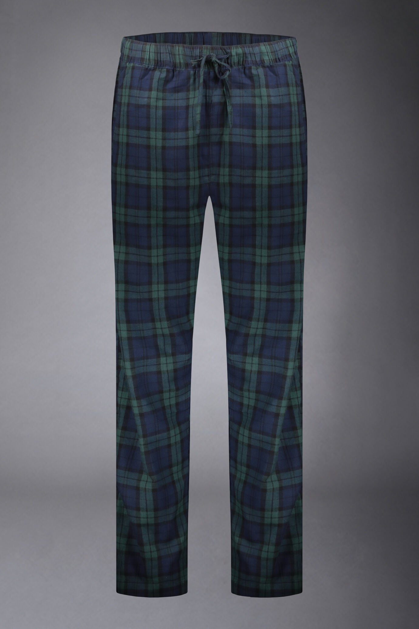 Men's tartan patterned pajamas in pure cotton