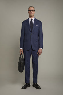 Men's single-breasted three-button regular fit suit