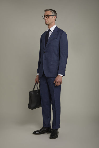 Men's single-breasted three-button regular fit suit