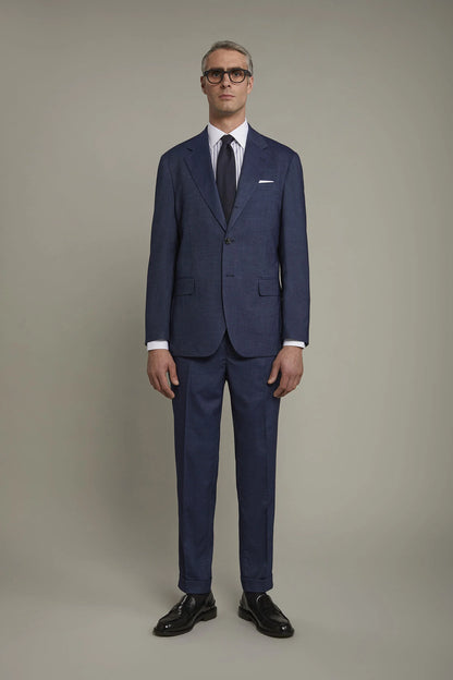Men's single-breasted three-button regular fit suit