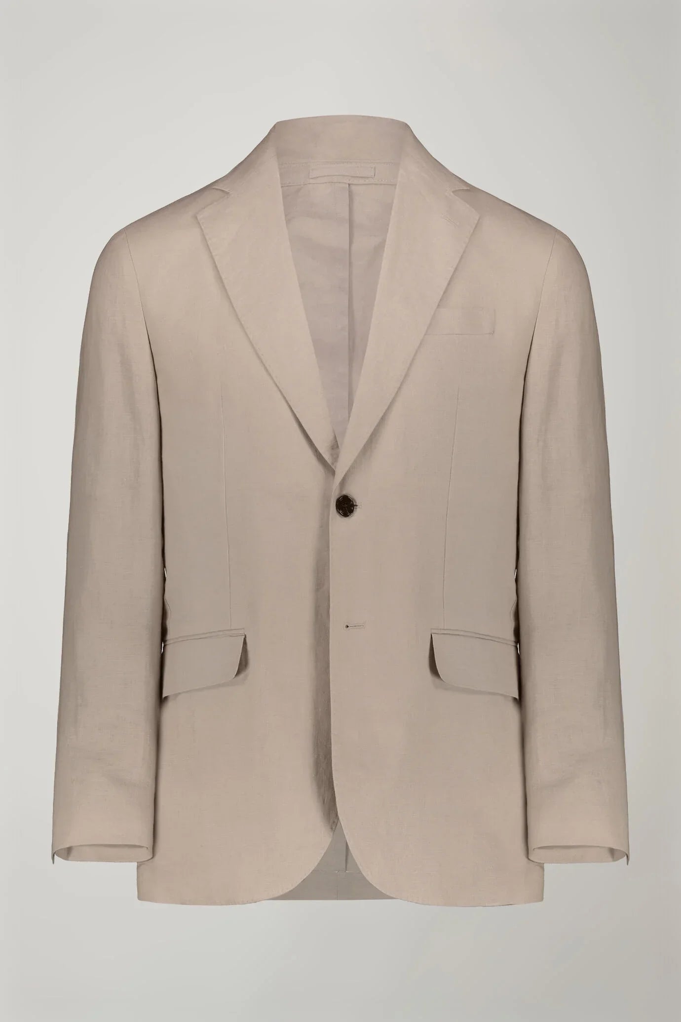 Men's single-breasted 100% linen regular fit suit