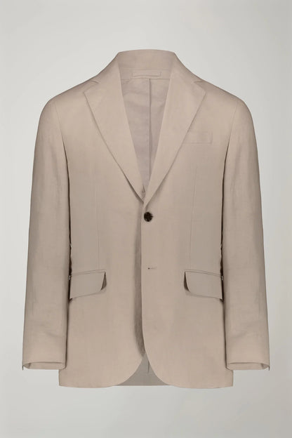 Men's single-breasted 100% linen regular fit suit