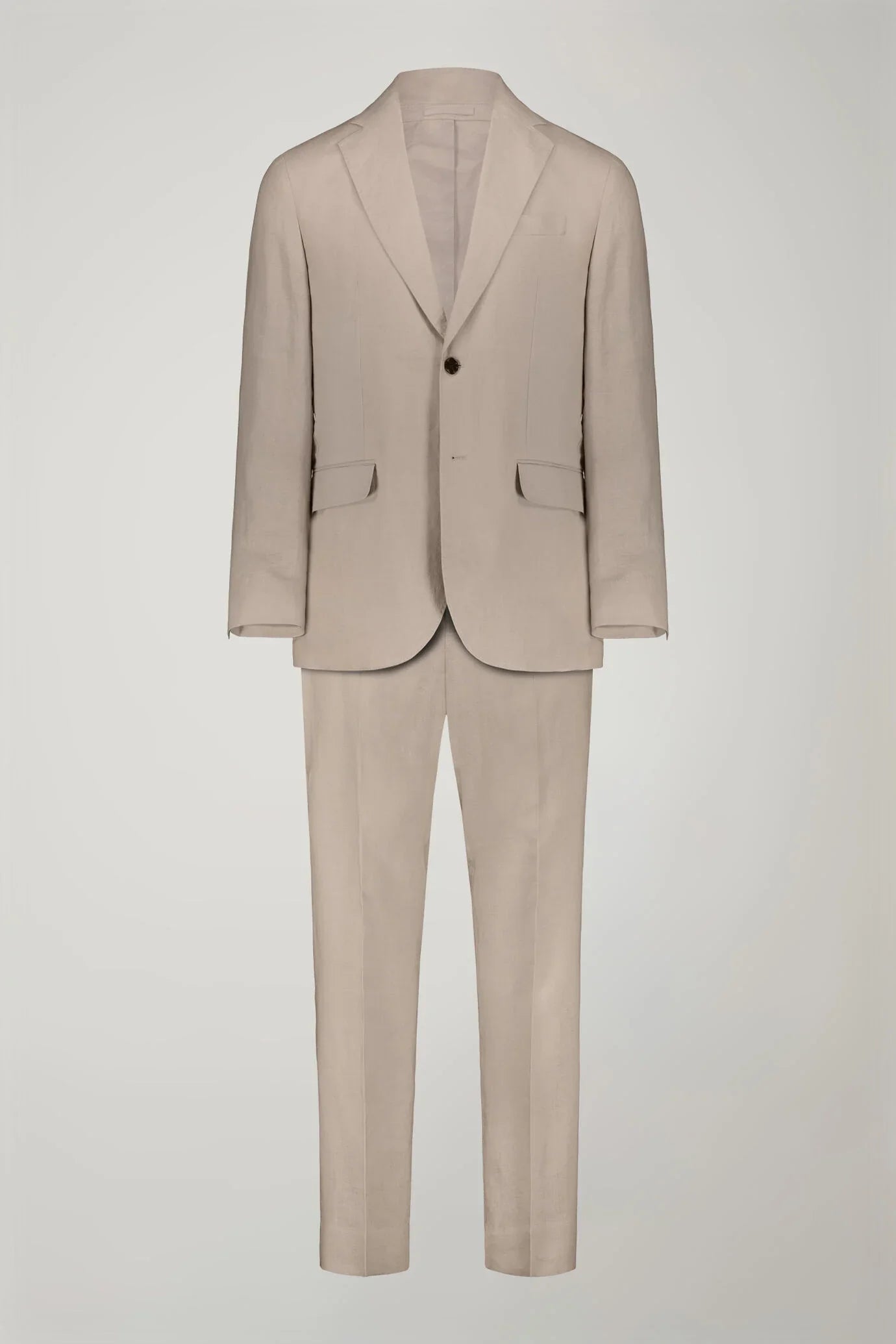 Men's single-breasted 100% linen regular fit suit