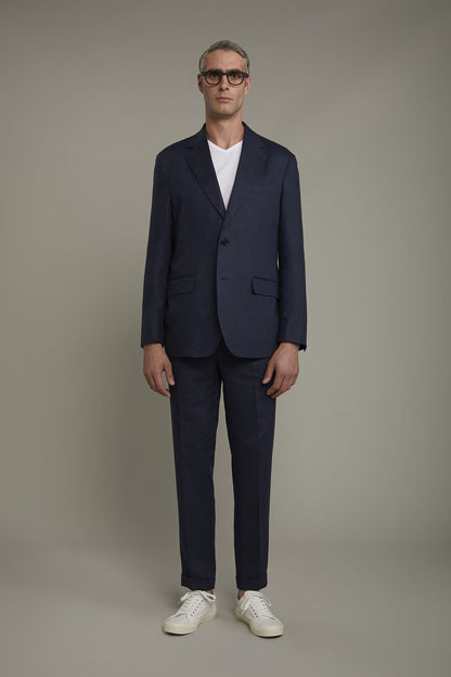 Men's single-breasted 100% linen regular fit suit