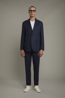 Men's single-breasted 100% linen regular fit suit