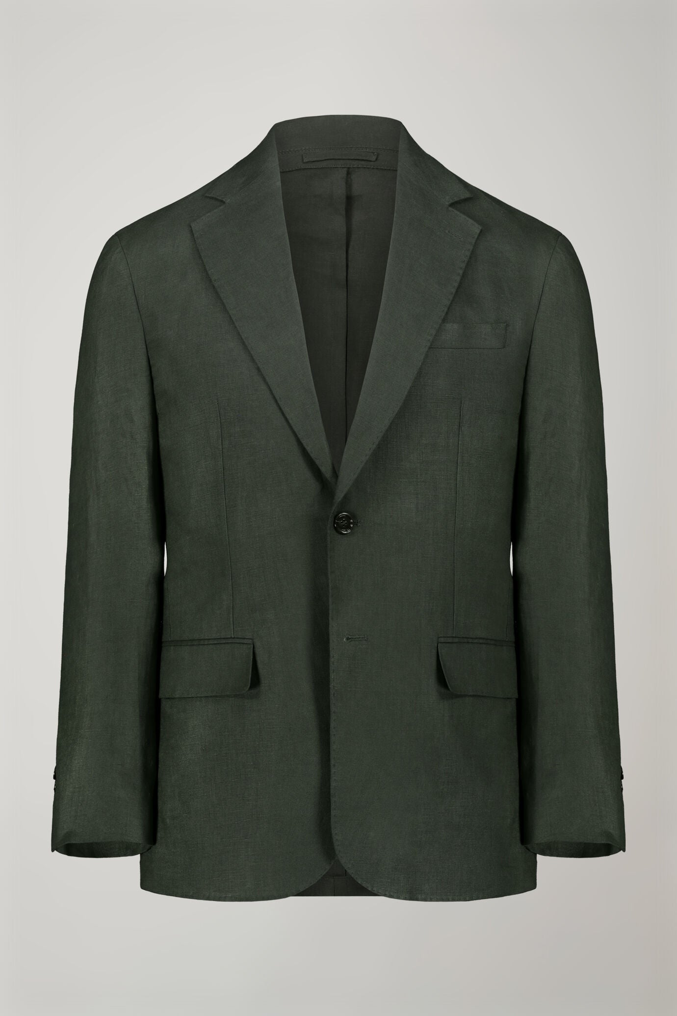 Men's single-breasted 100% linen regular fit suit