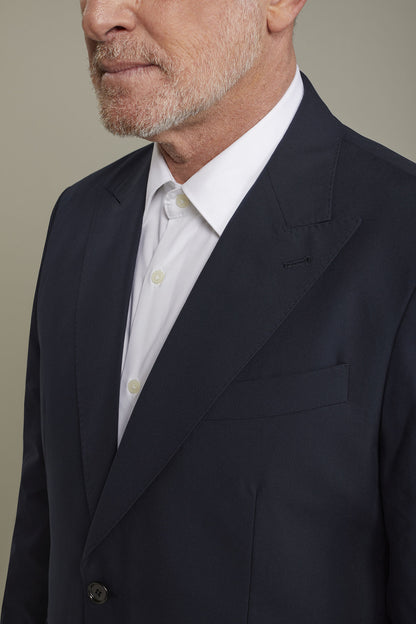 Men's single-breasted suit with peaked lapels regular fit fabric