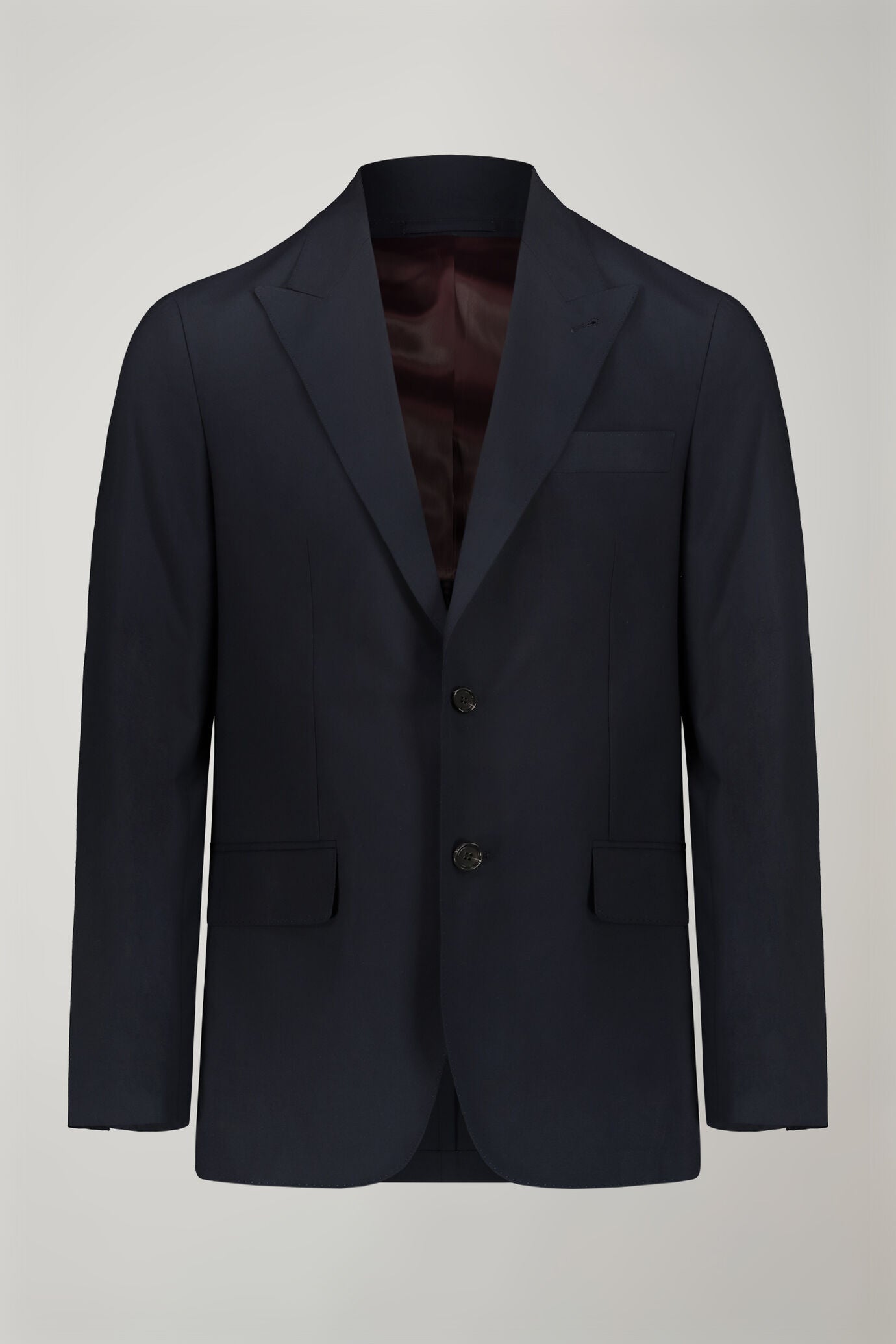 Men's single-breasted suit with peaked lapels regular fit fabric