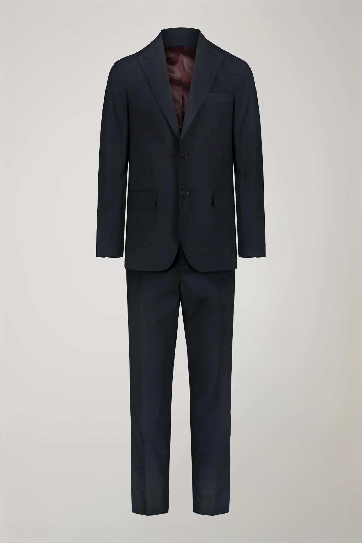 Men's single-breasted suit with peaked lapels regular fit fabric