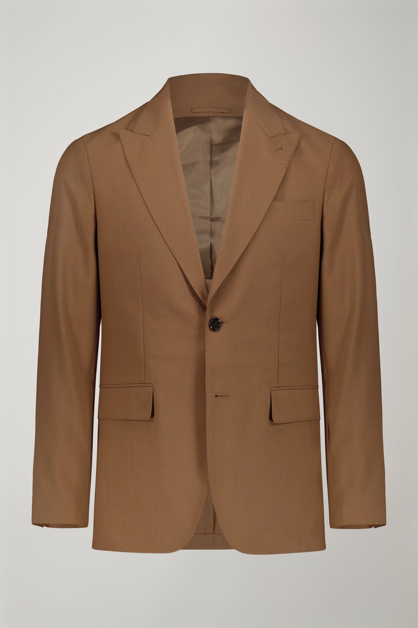 Men's single-breasted suit with peaked lapels regular fit fabric