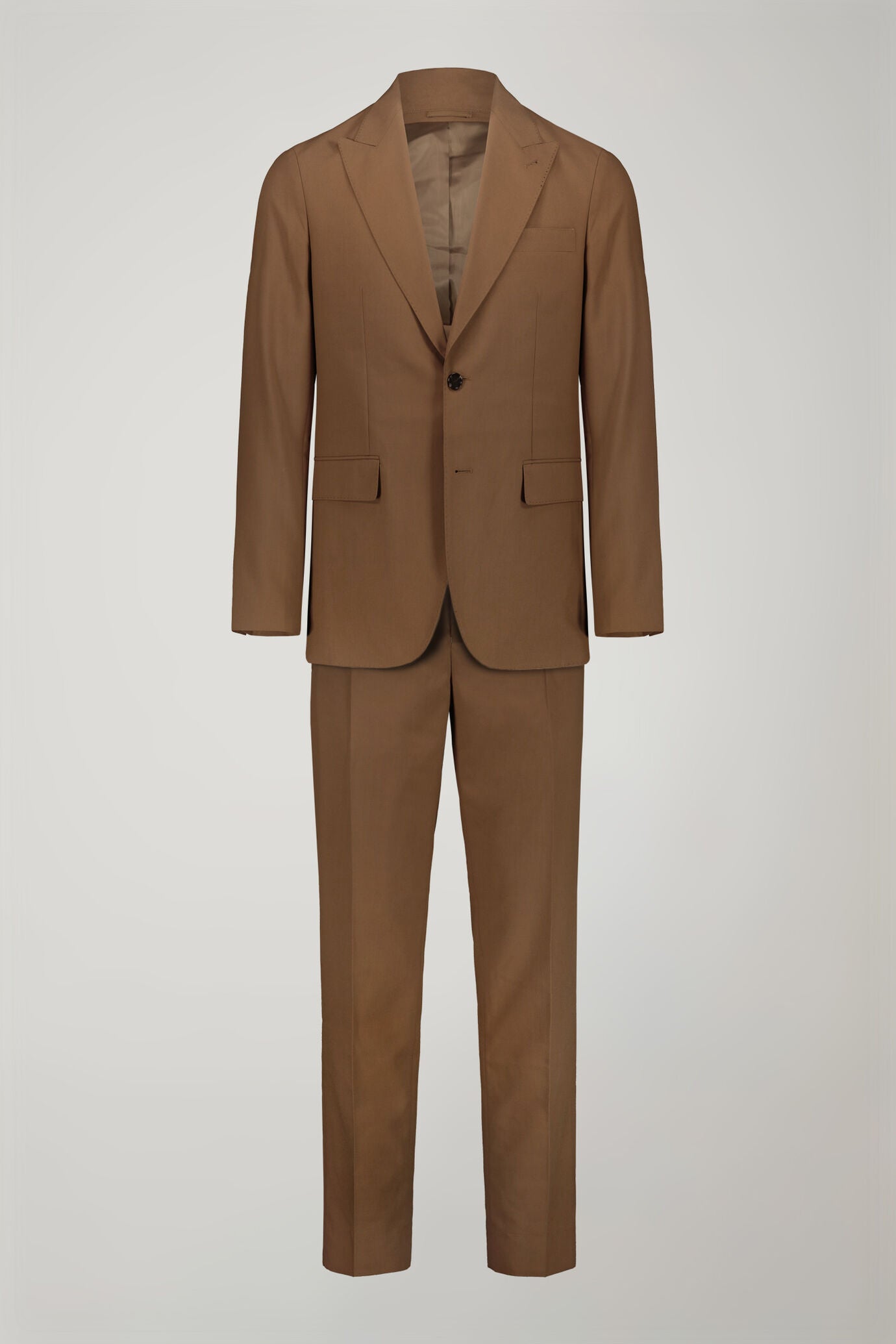 Men's single-breasted suit with peaked lapels regular fit fabric
