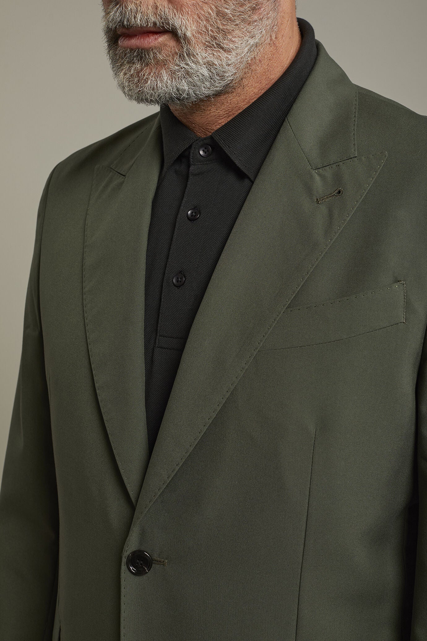 Men's single-breasted suit with peaked lapels regular fit fabric