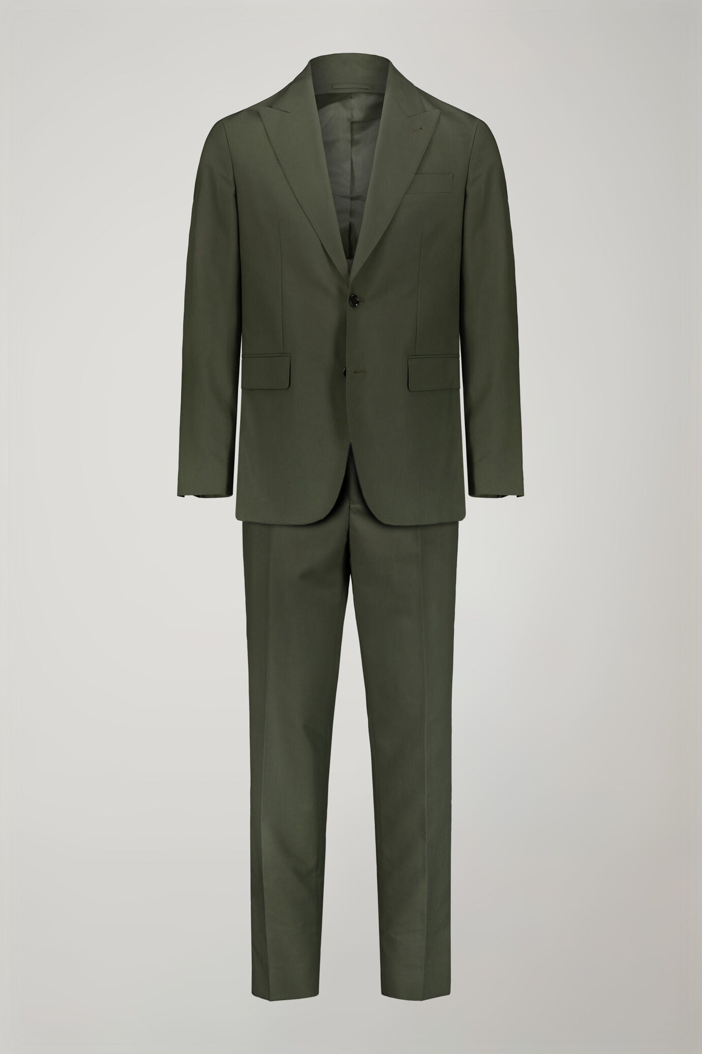 Men's single-breasted suit with peaked lapels regular fit fabric