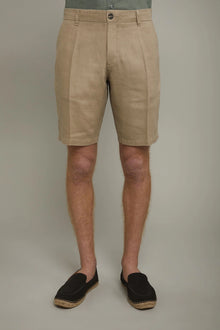 Men's pure linen bermuda