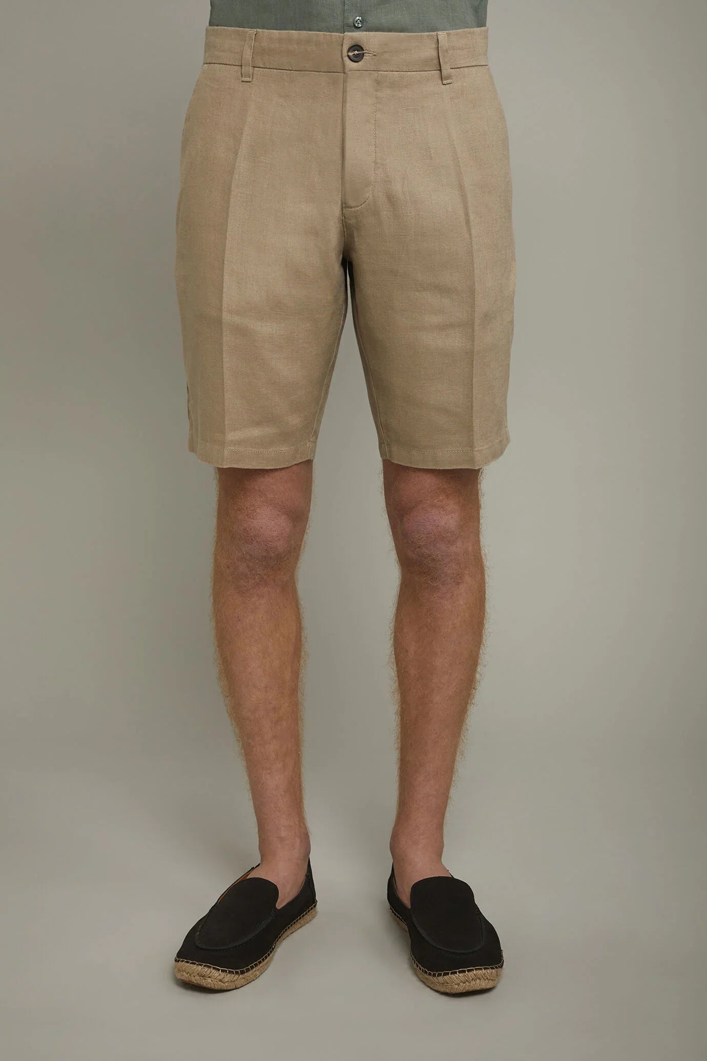 Men's pure linen bermuda