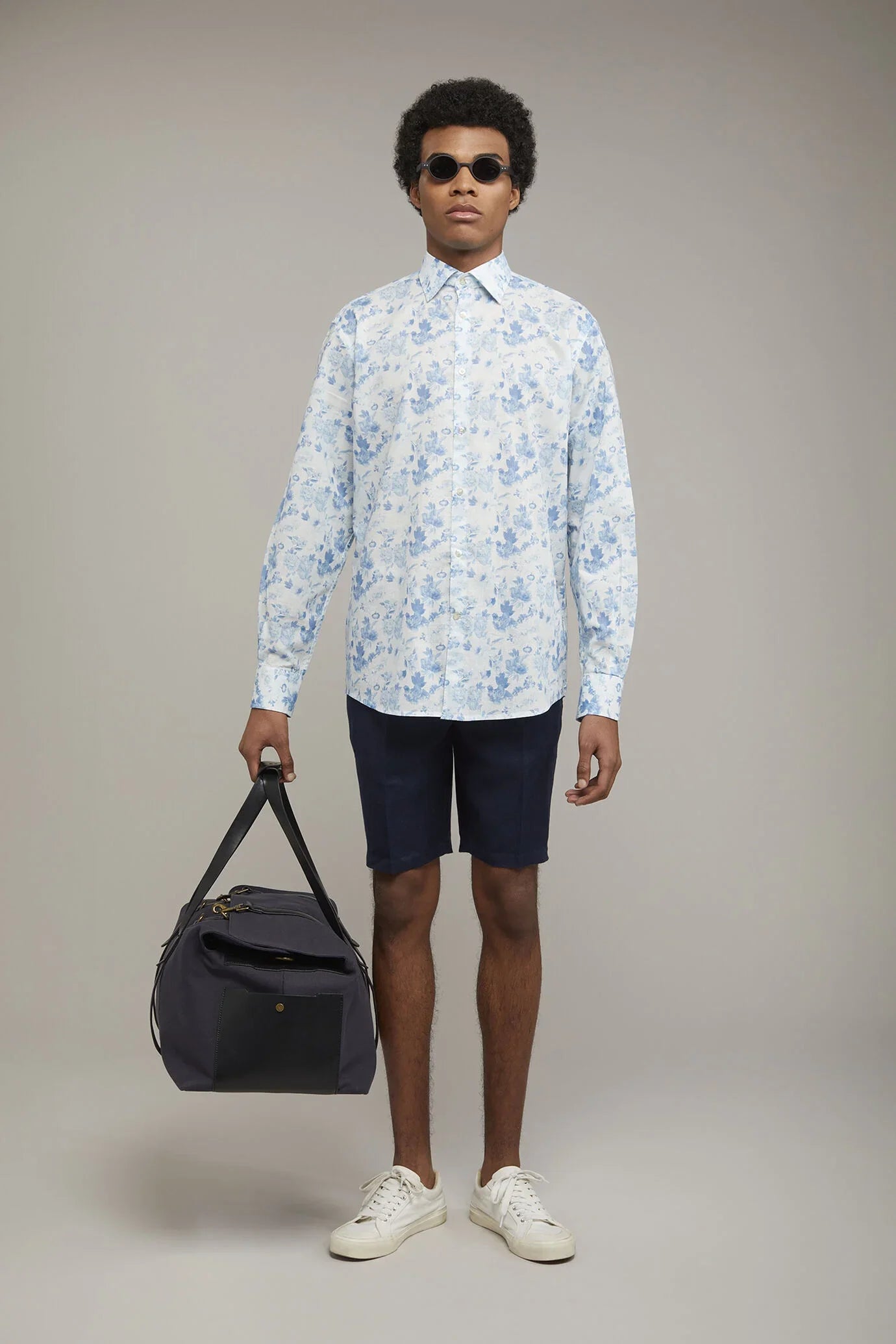 Men's pure linen bermuda
