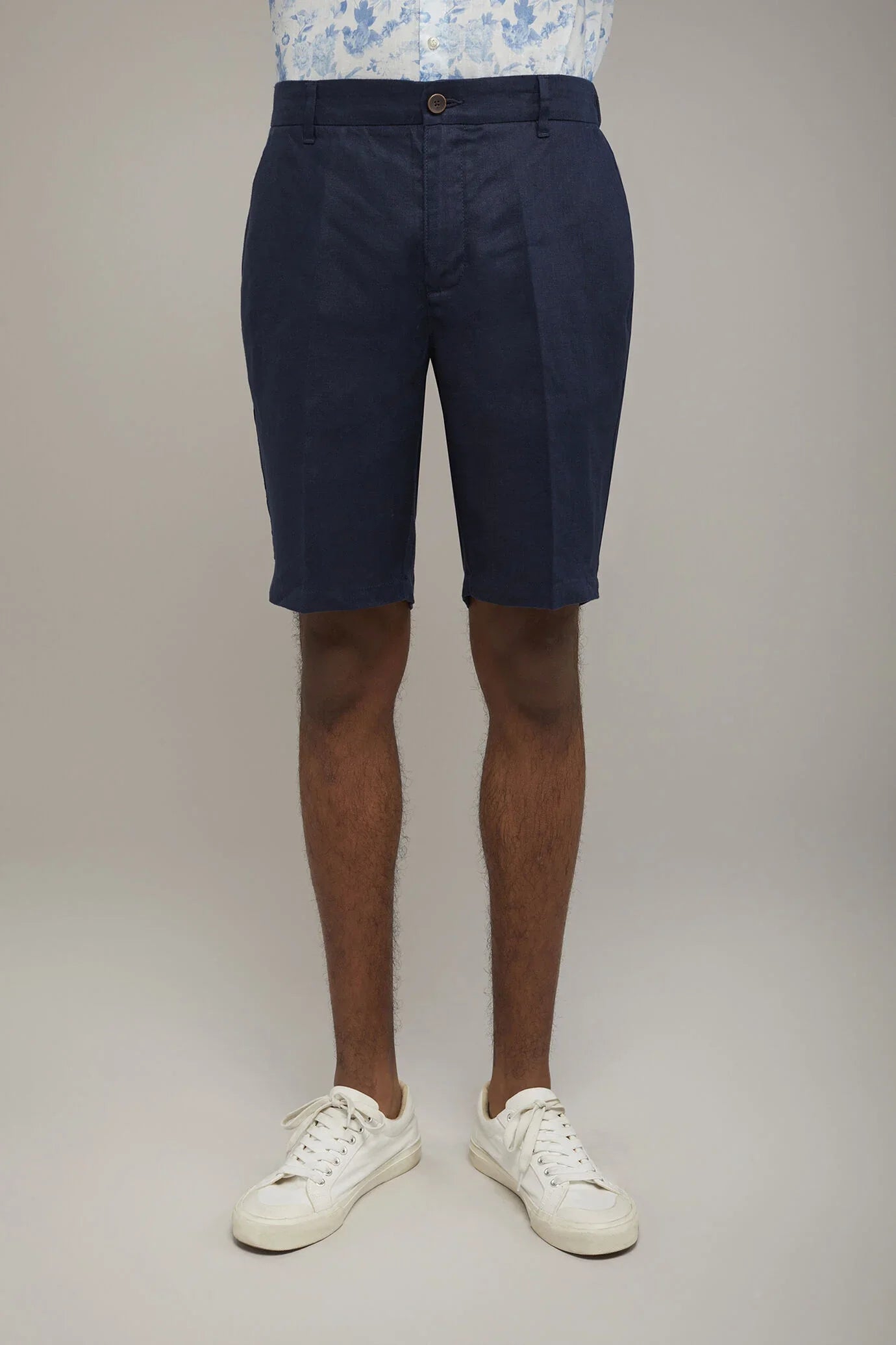 Men's pure linen bermuda