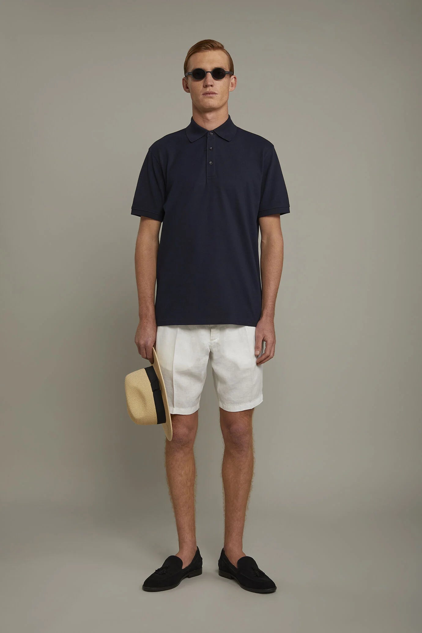 Men's pure linen bermuda