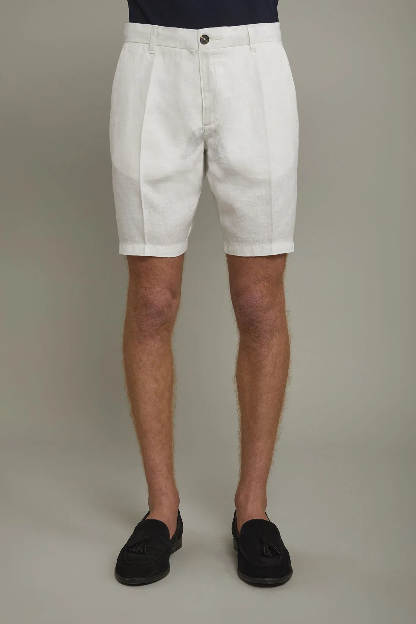 Men's pure linen bermuda