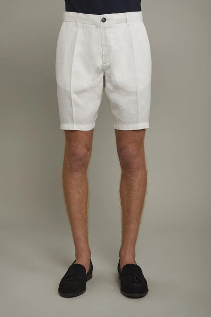Men's pure linen bermuda