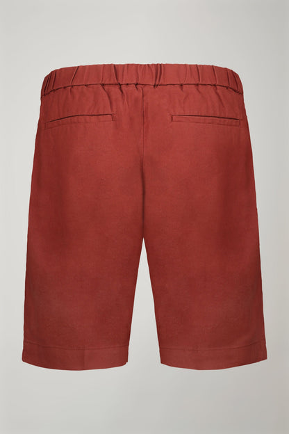 Men's Bermuda shorts with double pinces and laces on waist in linen-blend canvas fabric in Brown by Doppelganger, Italian Sport;Leisure time;Traveller made from Composition: 72% Cotton 28% Linen
Mood: Sport, Leisure time, Traveller
Type: Double Pinces, Laces, Coin Pocket, Spare Buttons, Fabric In Canvas
Season: Spring Summer 24
Gender: Men
Material: Cotton, Linen
Style: New Classic, Basic, Casual