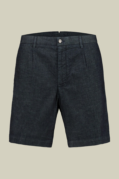 Men's bermuda in chambray fabric