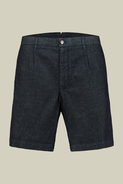 Men's bermuda in chambray fabric