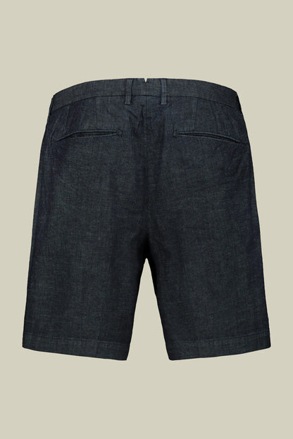 Men's bermuda in chambray fabric