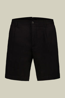 Men's bermuda with a single pince chambray fabric