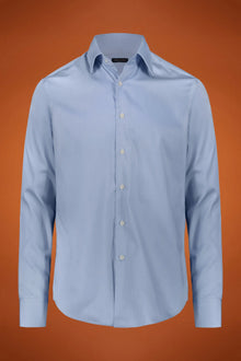 Men's shirt classic collar 100% cotton twill fabric solid regular fit