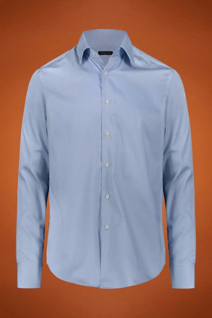 Men's shirt classic collar 100% cotton twill fabric solid regular fit
