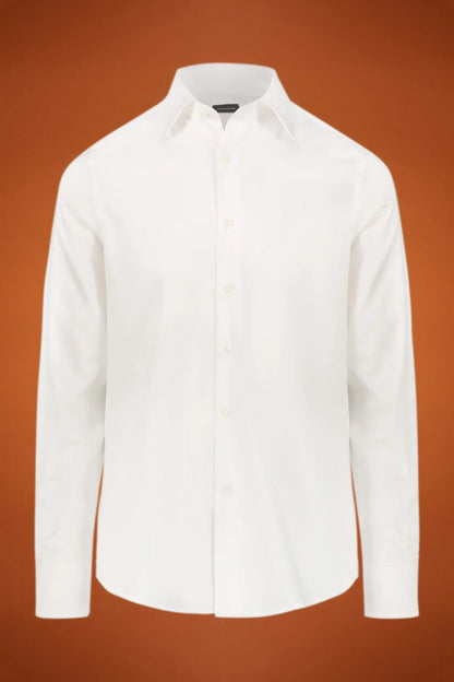 Men's shirt classic collar 100% cotton twill fabric solid regular fit