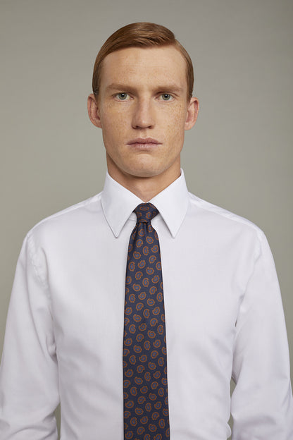 Men's shirt classic collar 100% cotton pinpoint fabric plain regualr fit