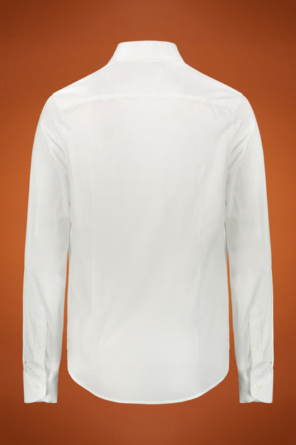 Men's shirt classic collar 100% cotton herringbone fabric plain regular fit