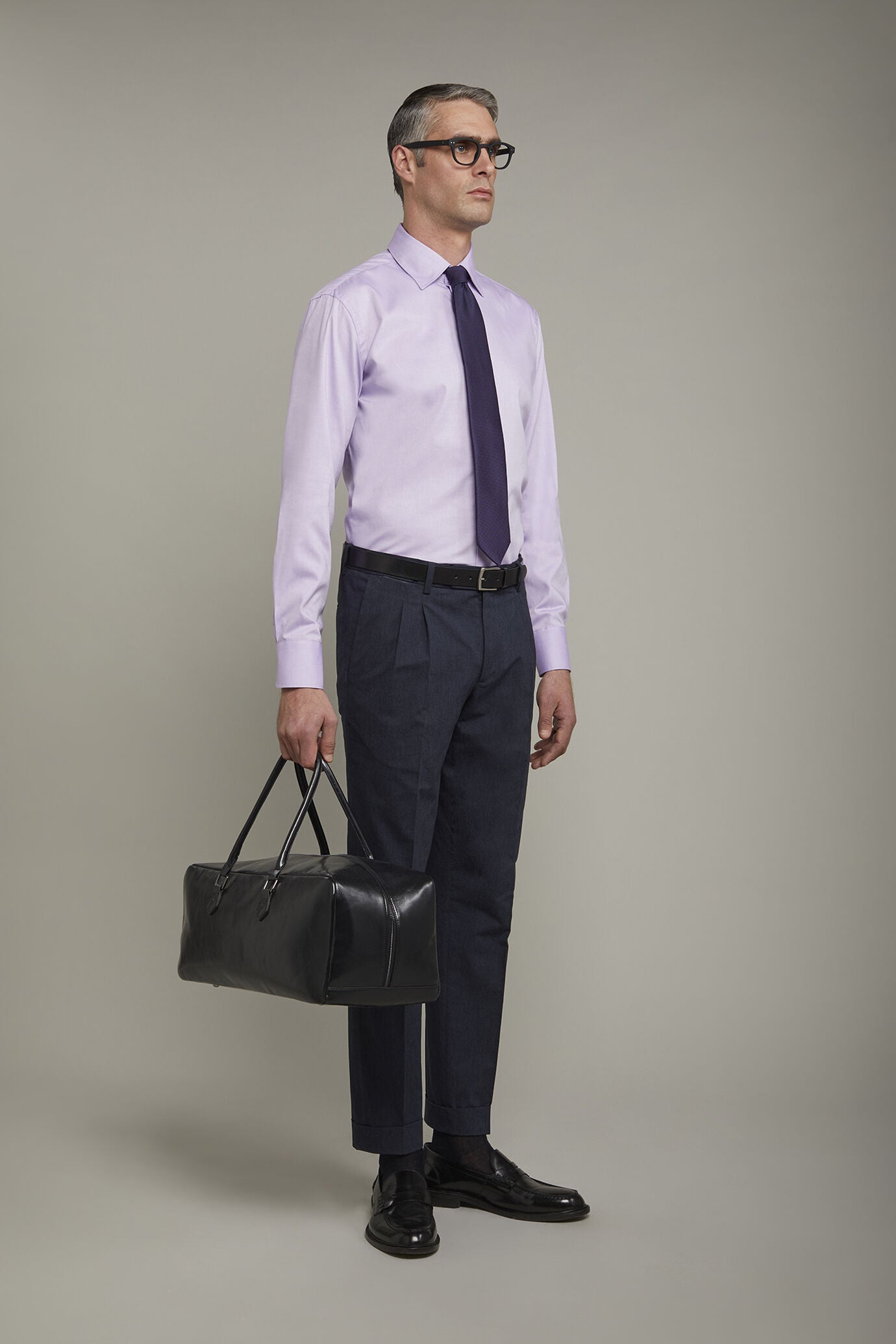 Men's shirt with classic collar 100% cotton oxford fabric regular fit
