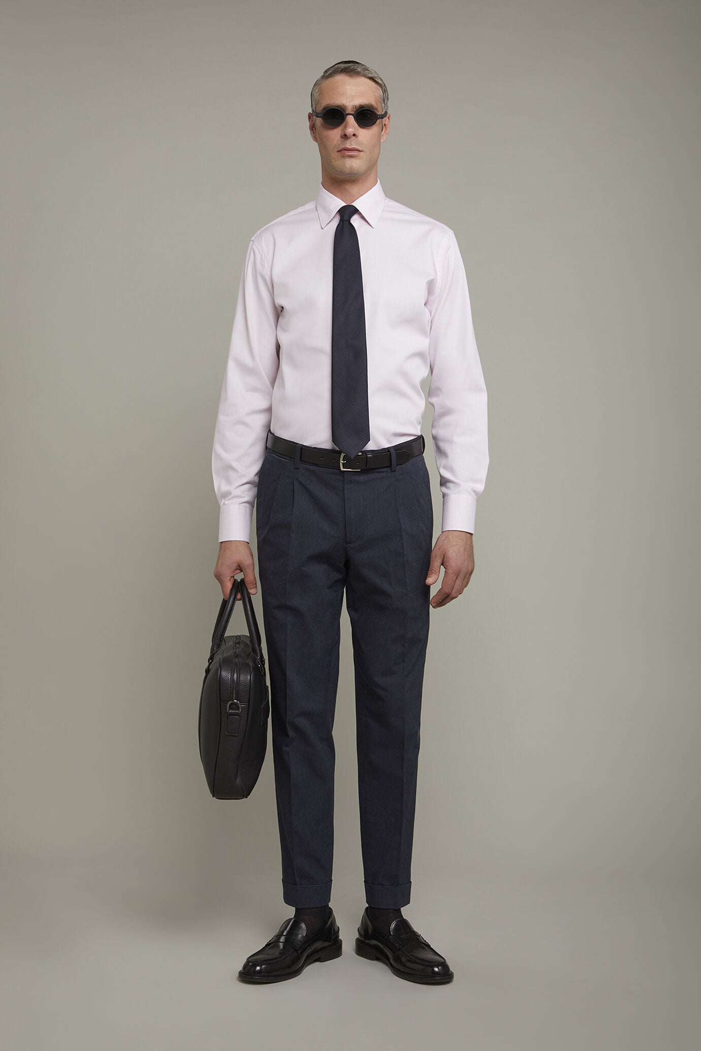 Men's shirt with classic collar 100% cotton oxford fabric regular fit