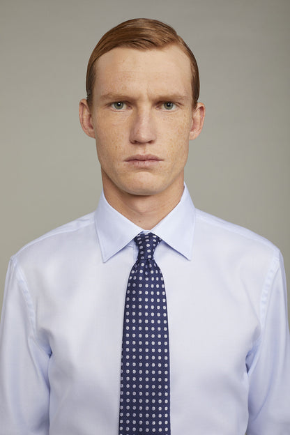Men's shirt with classic collar 100% cotton plain fabric regular fit