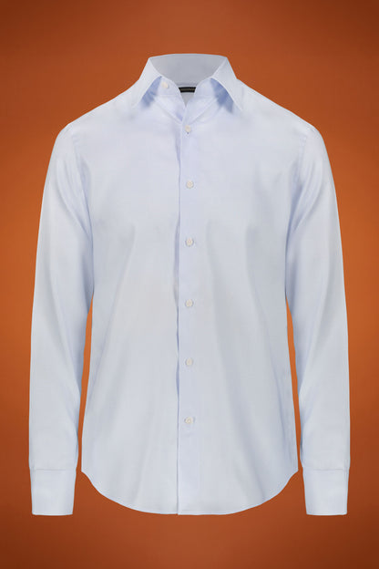 Men's shirt with classic collar 100% cotton plain fabric regular fit