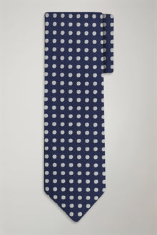 Men's tie pois pattern bamboo