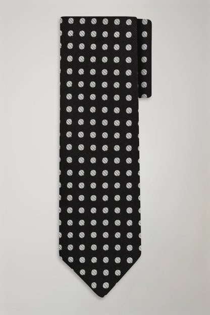 Men's tie pois pattern bamboo