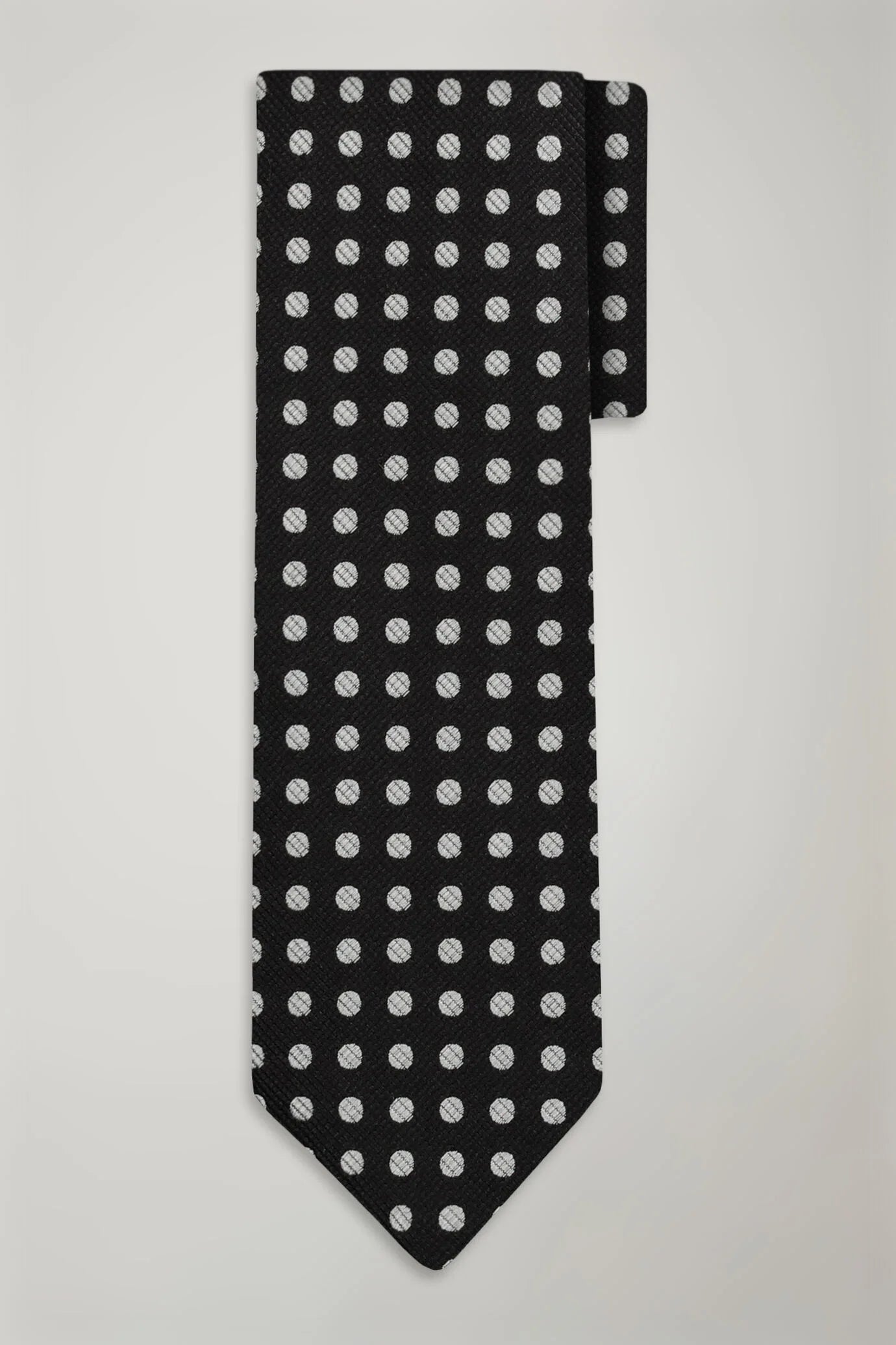 Men's tie pois pattern bamboo