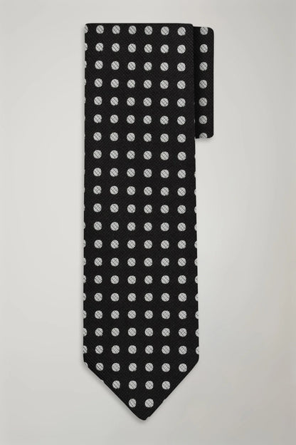 Men's tie pois pattern bamboo