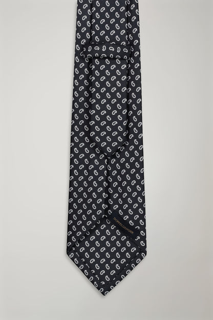 Men's micro patterned bamboo tie